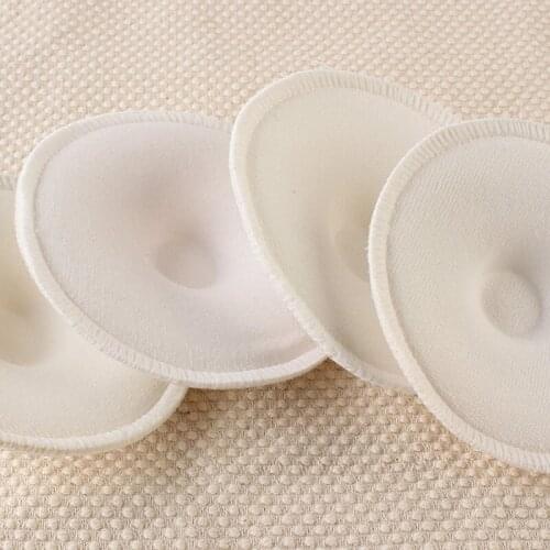 White Soft 4pc Washable Reusable Breast Nursing Pads Absorbent Breastfeeding Feeding Pads Wholesale