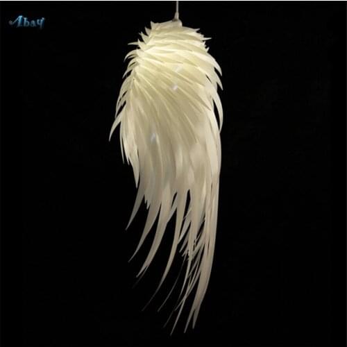 Art deco Wings of Angels led pendant lights single bar living room decoration Feathers hanging lamp children room light fixtures