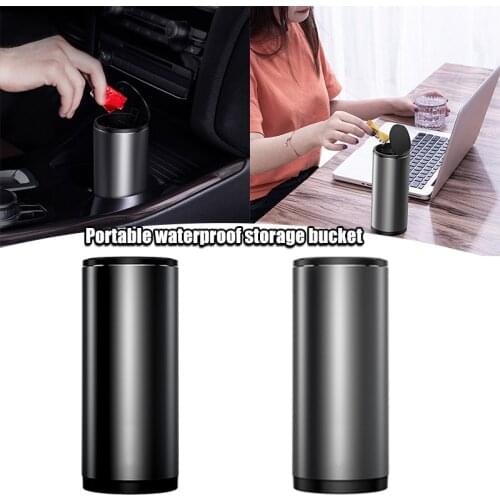 Car Trash Can with Lid Multipurpose Trash Can Mini Leak Proof Trash Bin for Car Office Camping Supplies мусорка в машину