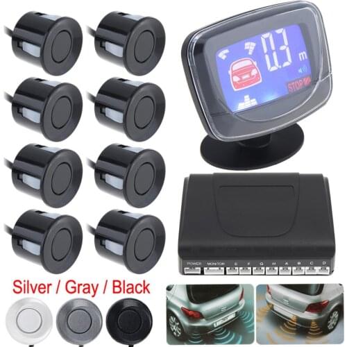 8 Reverse Sensors Car Auto Parktronic Backlight Display LED Parking Sensor Backup Car Parking Radar Monitor Detector System