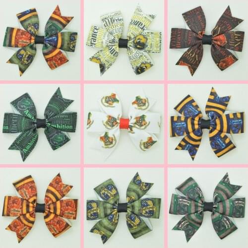 1pcs 10pcs Cartoon Hair Bows With Clip For Baby Girls Ribbon Hair Clip Boutique Barrettes Headwear Hair Accessories 3.1"