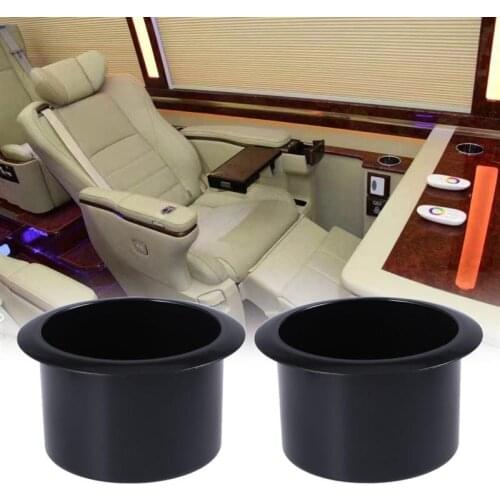 2pcs Black Plastic Recliner-Handles Replacement Cup Holder Insert For Sofa Boat Rv Couch Recliner Car Truck Poker Table