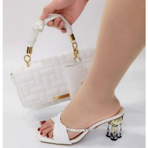 Doershow African fashion Italian Shoes And Bag Sets For Evening Party With Stones green Italian Handbags Match Bags!! SKJ1-30