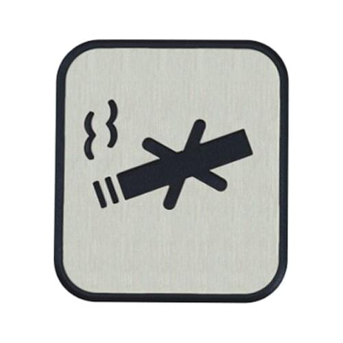 Stainless Steel Door Sign Board - No Smoking (98.5mm *86.5mm)