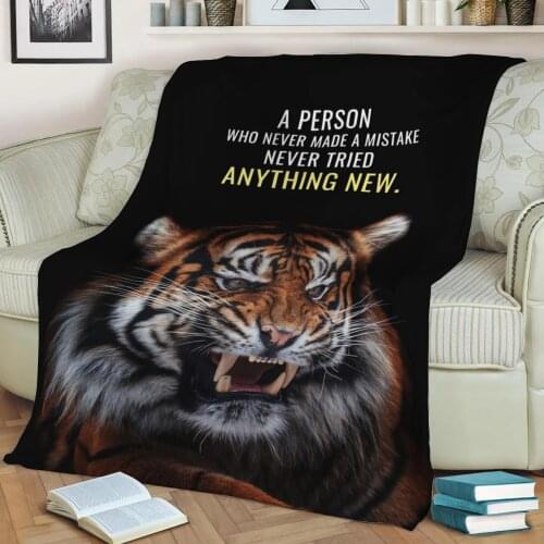 Always Try something New Flannel Throw Blanket 3D Printed Keep Warm Sofa Child Blanket Home Decor Textiles Dream Family Gift
