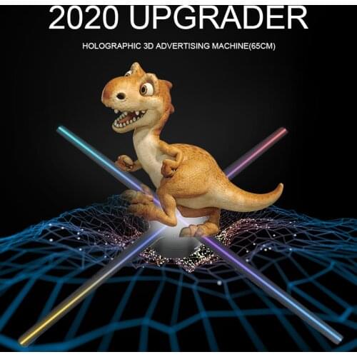 65CM 4 fan hologram fan light with wifi control 3D Hologram Advertising Display LED Fan Holographic Imaging naked eyes device