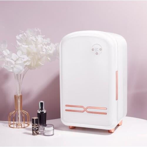 12-liter Mini Makeup Fridge Portable Cosmetic Refrigerator Compact Led Light Cooler Warmer Freezer Home Car Use