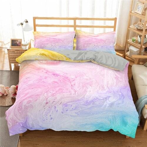 3D Colorful Marble Printed Comforter Cover Bedding Sets Bed Linen Duvet Cover Set Pillowcases Bedding Queen King Size