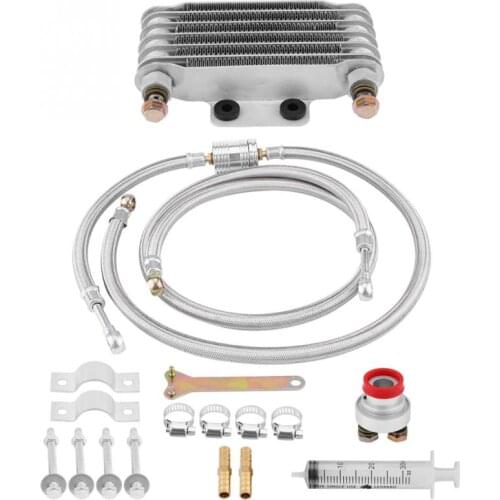 85ml Oil Cooler Engine Oil Cooling Radiator System Kit for Honda GY6 100CC-150CC Engine Motorcycle Oil Cooler motor Accessories