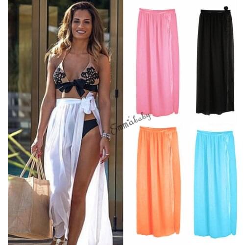 Fashion Women Swimwear Cover Up Beach Dress Sarong Summer Sexy Ladies Skirt Bikini Maxi Wrap