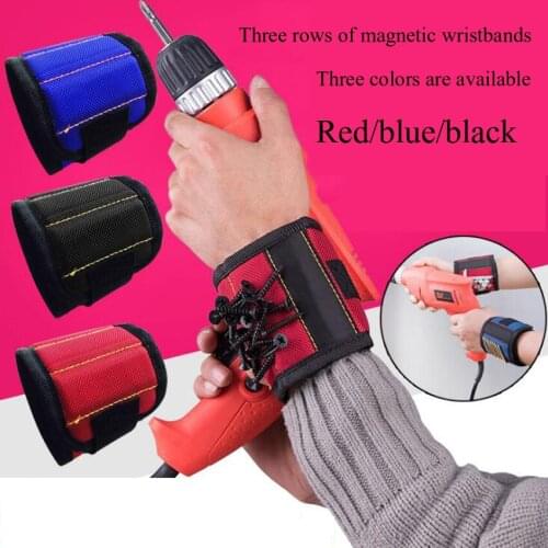 Strong Magnetic Wristband Portable Tool Bag Electrician Wrist Tool Belt Screws holding Nails Drill Bits Holder Repair Tools