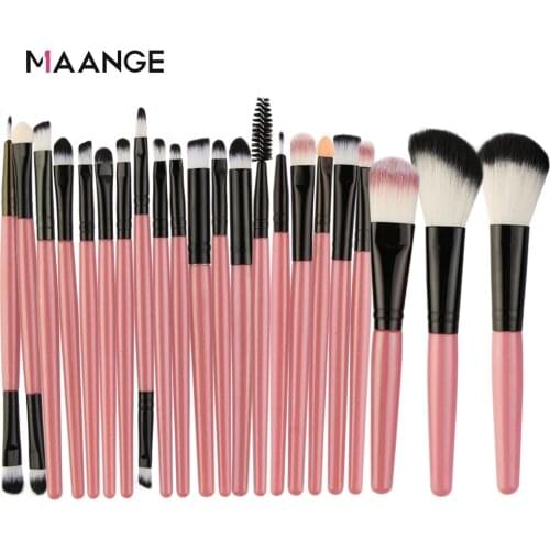 Factory Direct Maange 22 Eye Makeup Brushes Set Wood Handle Eyebrow Eyeliner Blending Brush Make Up Tools