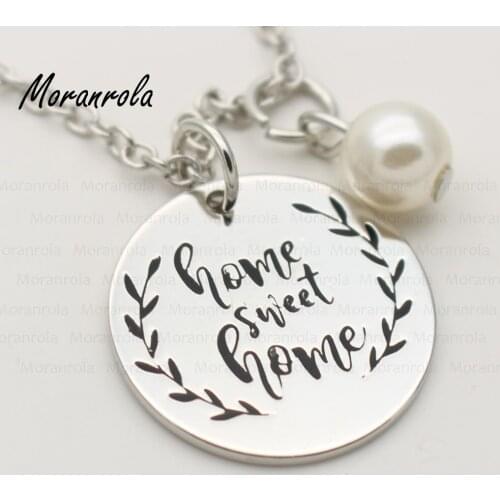 New arried "Home Sweet Home " Copper silver necklace &Keychain ,charm, Inspirational Jewelry hand stamped jewelry