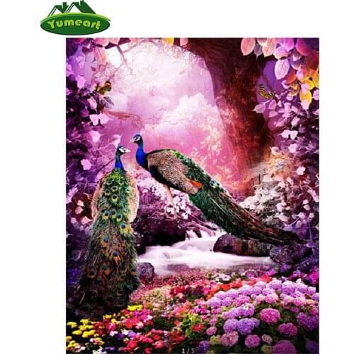 NEW 3D Diamond Embroidery Peacocks Patterns Mosaic Kit Diamond Painting Cross Stitch Animals Rhinestone Picture Home Decoration