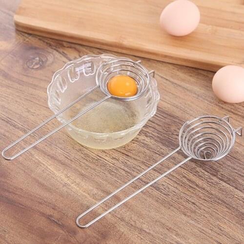 New Kitchen Stainless Steel Egg Yolk Separator Divider Egg Hand Separator For Making Held Cake F3U5