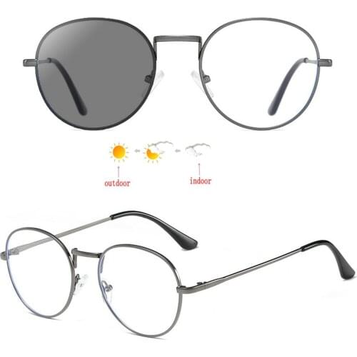 Transition Sunglasses Photochromic Round Nearsighted Glasses Women shortsighted Optical Eyeglasses 0 -50 -100 To -600 NX