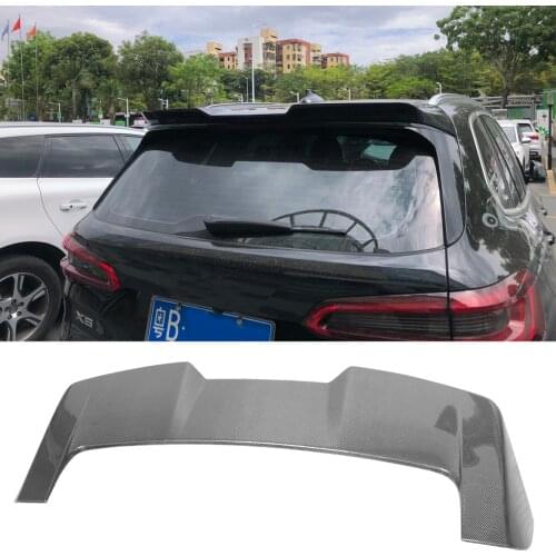 Carbon Fiber for BMW X5 G05 F15 2018-2020 Rear Roof Trunk Top Lip Spoiler Wing Glossy Black