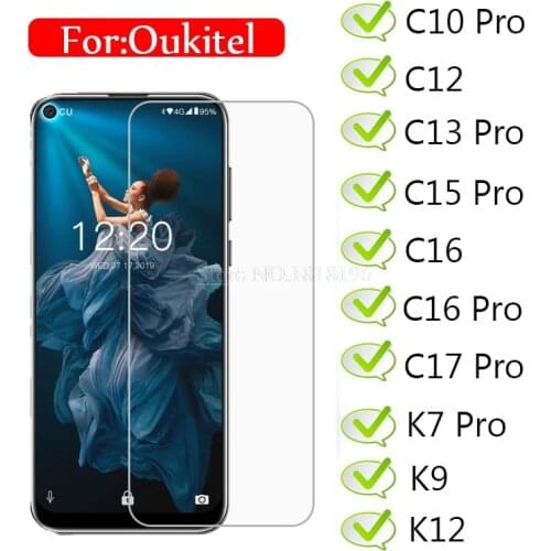 Tempered Glass for Oukitel C10 C12 C13 C15 C16 Pro Screen Protector 9H Toughend Phone Film For Oukitel C17 C18 C19 C21 Pro Glass