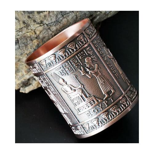 The Land of Manu Ancient Egypt Metal Creative Pen Holder Retro European Style Home Office Decoration Student Gifts