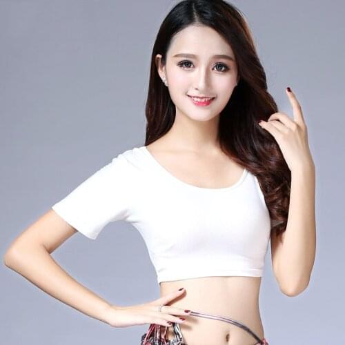 New Belly Dance Practice Clothes Tops Women Modal Short Sleeved Shirts Female Beginners Modern Dance Performance Costume DN9429