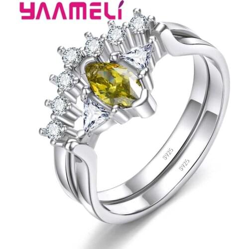 925 Sterling Silver Wedding Ring for Women Engagement Bijoux for Lady vintage Luxury Shiny Oval CZ Jewelry Accessories