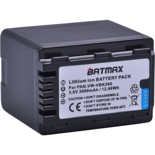 1Pc 3600mAh VW-VBK360 Battery for Panasonic HC-V10, HC-V100, HC-V100M, HC-V500, HC-V500M, HC-V700, HC-V700M, HDC-HS60