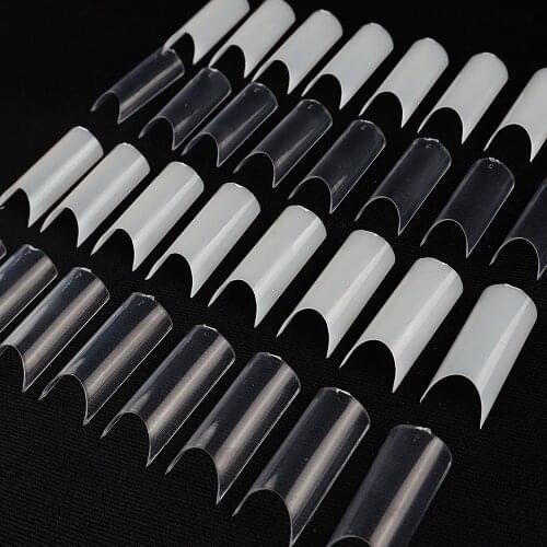 100pcs French Coffin Nail Ballet Fake Nails Suitable for Professional Salon or Home Artificial DIY Fake French Nails
