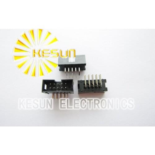 100PCS/LOT Right Angle DC3-10P 2.54mm 10P 10Pin Male Box Header