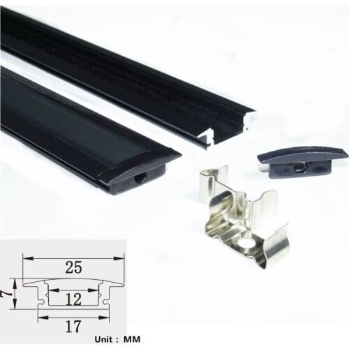 50pieces of 1m/40inch/3.3feet long black housing led aluminium profile
