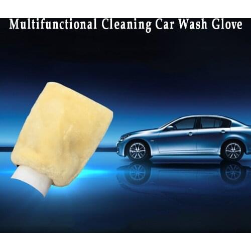 25x18CM Lambswool New Plush Mitt Car Wash Glove Mitten Washing Cleaning Brush Tools Auto Detailing Brushes SpongePlush