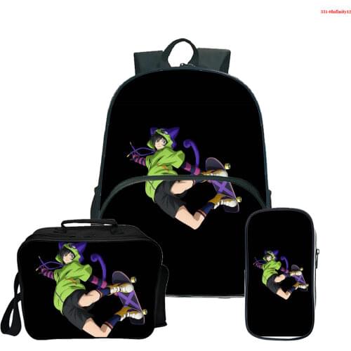 3pcs/Set Backpack Sk8 The Infinity Fashion Casual Backpack Shoulder Bags Sk8 3d Print School Bag Mochilas Student Backpack Boys