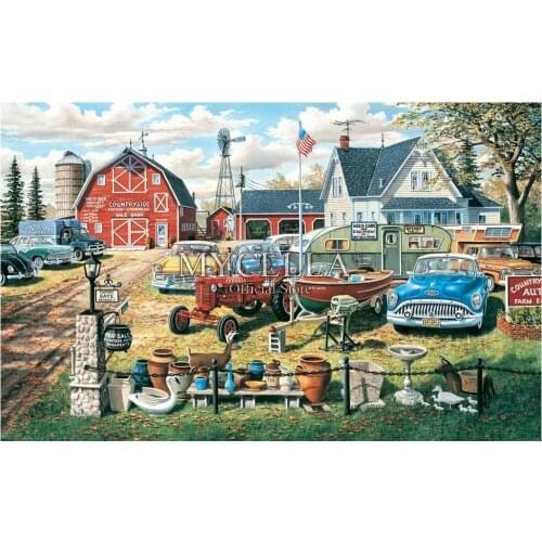 5D DIY Diamond Painting Cars & Trucks Farm Diamond Embroidery Cross Stitch Rhinestone Mosaic Home Decor Gift Paintings Wall Art