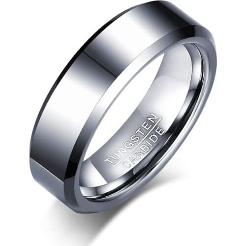6mm Couple Rings Tungsten Mens Basic Wedding Rings for Women Never Fade Alliance Top Quality
