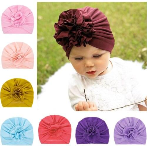 Baby turban beanie Toddler Infant girls head wrap Cotton turban hat Baby photo grop Newborn shower gift Winter cap brand H106