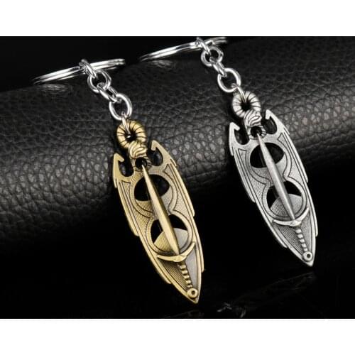 Dongsheng Newest The Elder Scrolls 5 Skyrim Pendant Keychain Jewelry Dawnguard HearthFire Dragonborn Amulet Christmas Gift -50