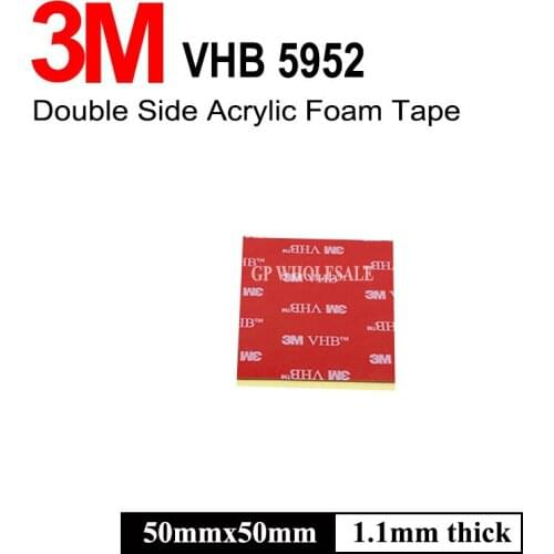 3M 5952 acrylic foam tape Black high adhesive high sticky 3M tape/3M VHB double sided Tape /Size 50mm*50mm/10Pcs/Lot 5cmx5cm