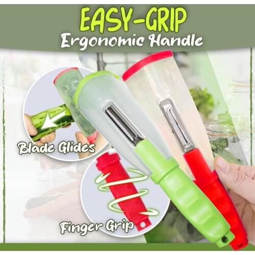 1/2PCs Vegetable Fruit Peeler Storage Box Barreled Vegetable Peeling Machine Ergonomic Handle Kitchen Gadget Accessories Zesters