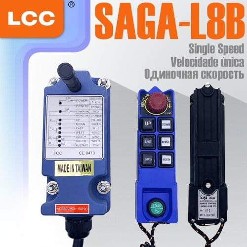 Saga-L8 LCC Factory Direct Professional Control 10 channel Remote Control Forklift IP65 Switch Crane Remote Control Truck Lifts