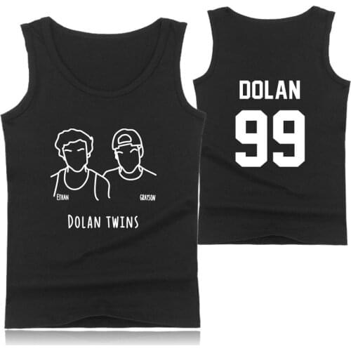 Fitness Tank Top Men Dolan Twins harajuku Casual Tank Tops Plus Size summer Vest Bodybuilding Sleeveless Tee Shirt Clothes