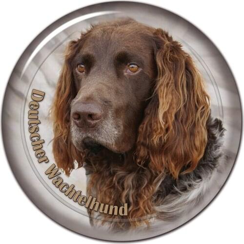 B0838# 13CM/17CM Self-Adhesive Decal Deutscher Wachtelhund Dog Car Sticker Decors on Bumper Rear Window Laptop