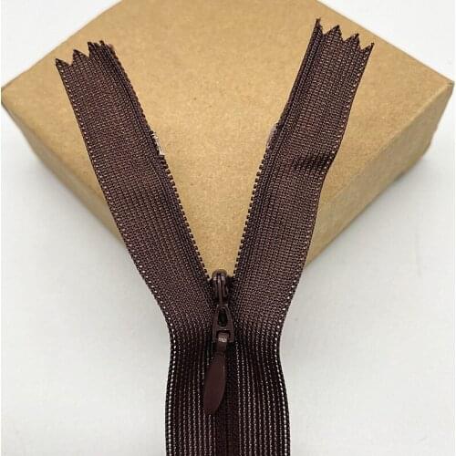 New 5pcs 25-35mm Invisible Lace Zipper Screen Side Color Invisible Zipper Nylon for Sewing Garment Accessories DIY #16