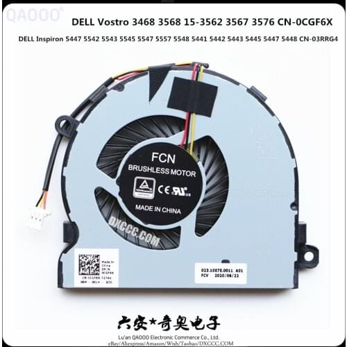 New Original Cpu Fan For Dell Inspiron 15-3567 3576 Cpu Cooling Fan DP/N:0CFG6X