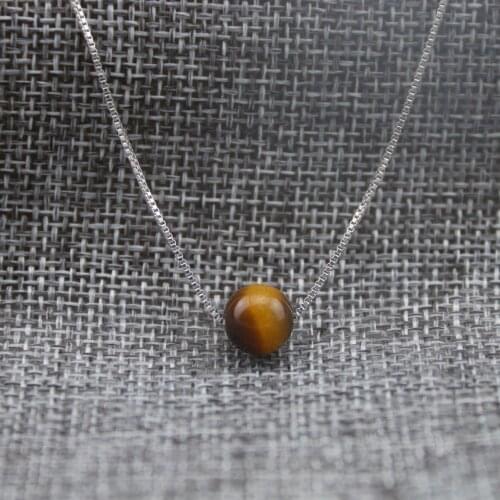 Natural Stone Quartz Necklaces Tiger Eye Pendants Necklace Jewelry Bijoux Collares Chain