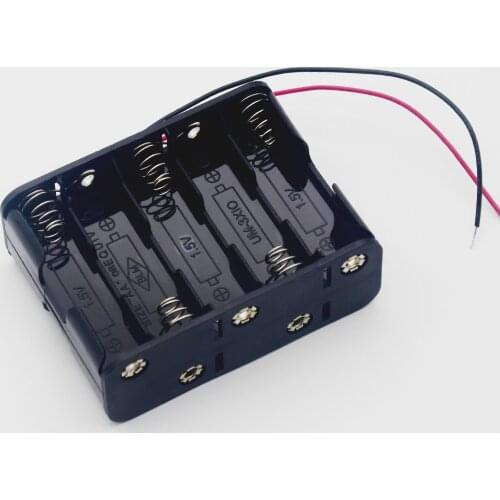 MasterFire 500pcs/lot 10 X 1.5V AA Back to Back Plastic Battery Holder 15V Batteries Storage Box Case Double With Wire Leads