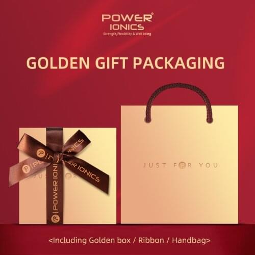 POWER IONICS 1Set Golden/Red Box Gift Packing with Ribbon and Handbag For CNY New Year/Valentines Day/Birthday