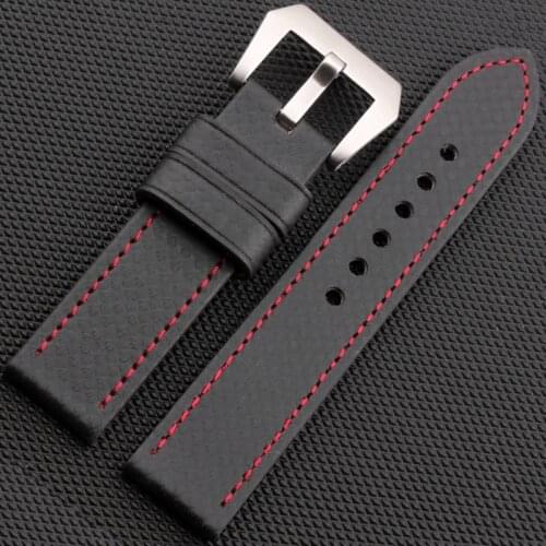 22mm Carbon Fiber Real Leather Watch Strap For Huawei GT2 Magic 2 Amazfit GTR Watchband Bracelet For Galaxy Watch 3 Gear S3 Band
