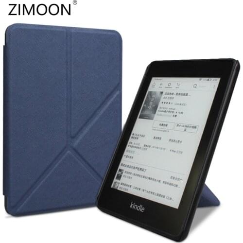 For Kindle Paperwhite 4 Foldable Case PU Leather Smart Cover for Kindle Paperwhite 10th PQ94WIF 2018 Stander Protective Shell