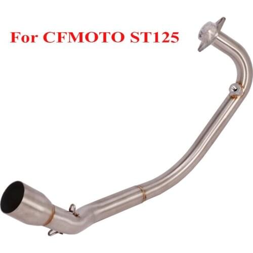 Motorcycle Exhaust Connector Link Tube 51mm Slip on Header Front Pipe Exhaust System for CFMOTO ST125