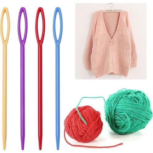 Crochet DIY Sweater Knitting Plastic Knitting Yarn Needle Tool Stitch Lock Mark Knitting Needle Mixed Color Needle