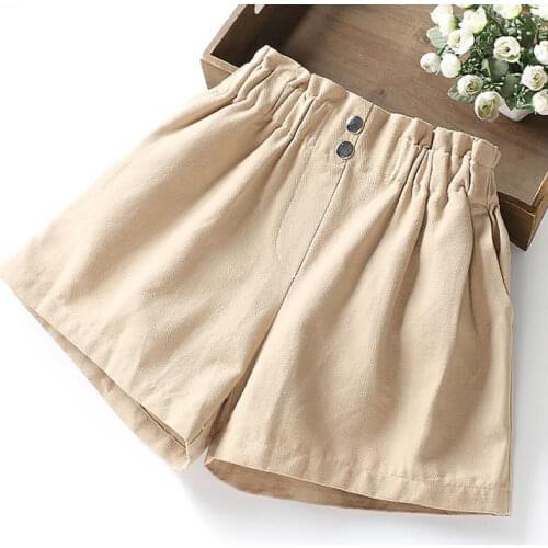 Girls' sports shorts 2021 summer new thin style foreign wear all-match casual childrens pants women childrens clothing P4438